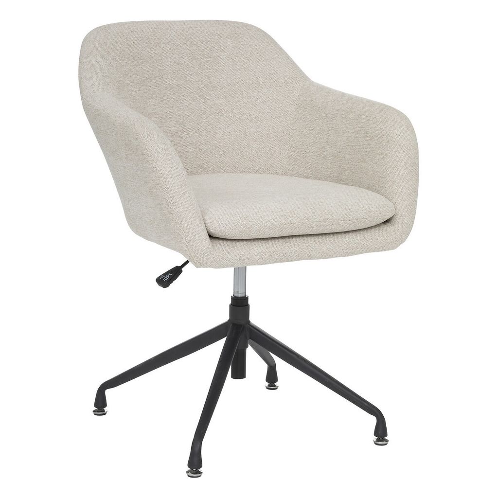 Állítható szövet irodai szék, ülőpárnával, világos szürke - TOURTOUR - Butopêa